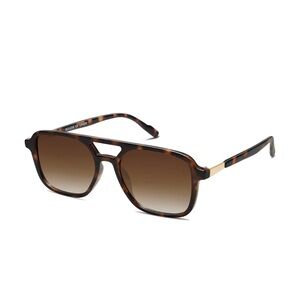 Brown Tortoiseshell Sunglasses with Double-Bridge Design